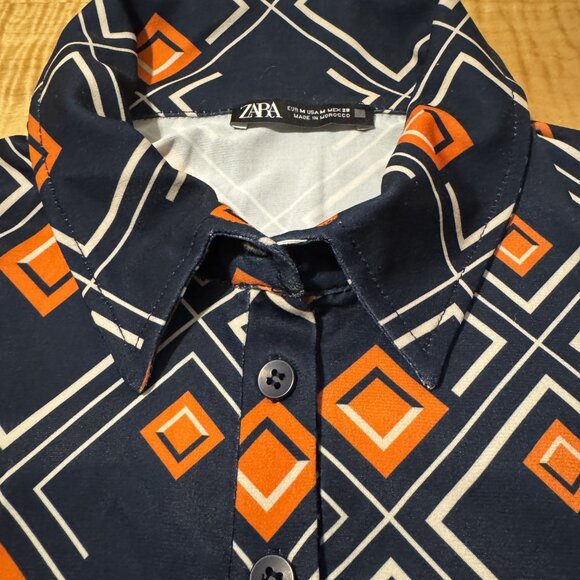 Zara Retro Print Stretch Dress - Picture 2 of 2